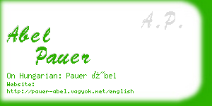 abel pauer business card